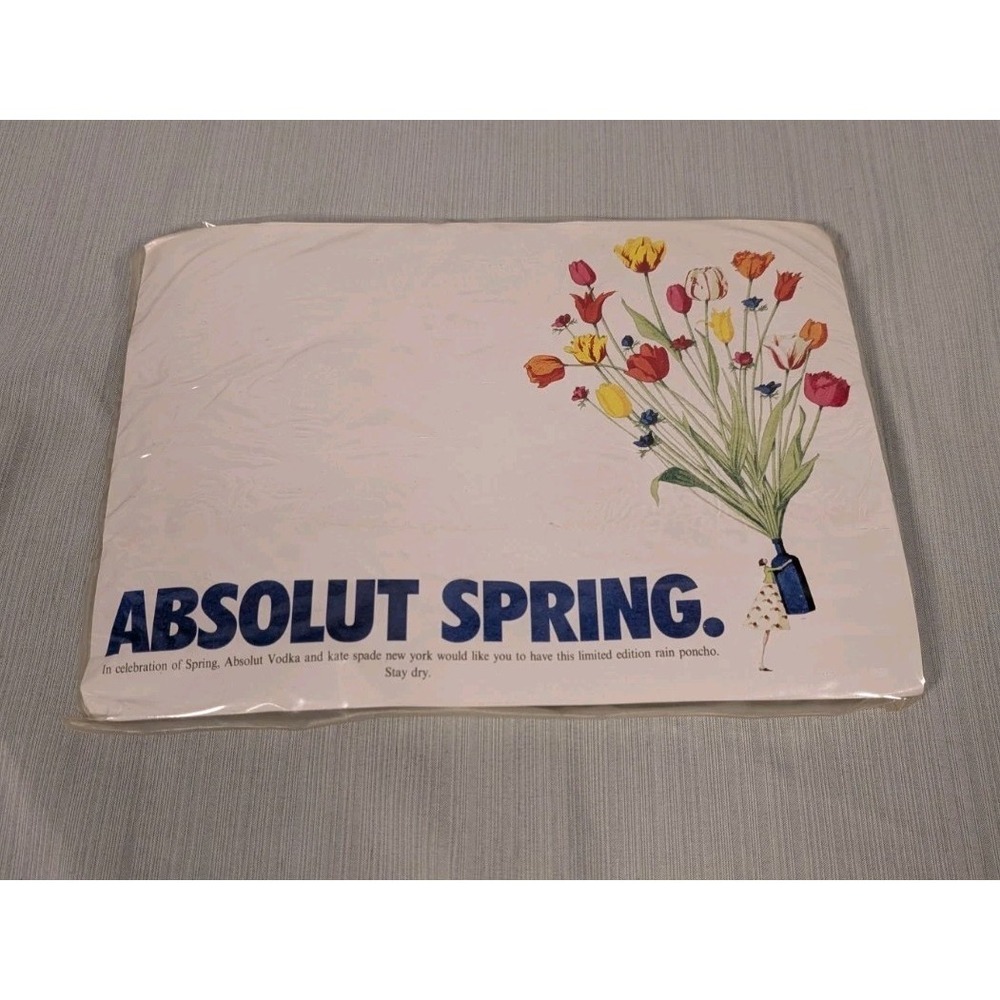 Vintage Absolut Spring Kate Spade New York Limited Edition Rain Poncho